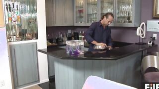 FILF -  Amanda Aims Lets Her Stepdad Sample Her Tight Pussy
