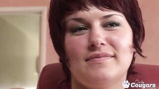 Yummy Red Head Gets A Long Messy Facial