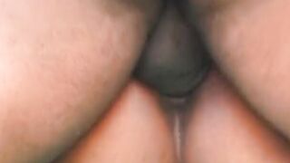 Bushy african teens's twat gets screwed by ebony stud inside cap
