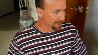 Blonde mulf blows down a big dick on her knees