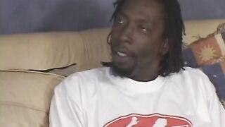 Butt black Hottie with flabby juggs cunt is pumped by cum