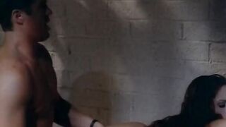 hot dark hair gets her cunt licked before doggy style action