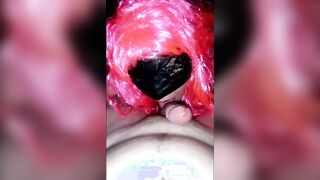 Mind-sucking bj from sexy with pink hair!
