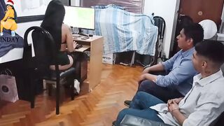 Secretary interviews 2 employees and ends up fucking Deluxeshura0