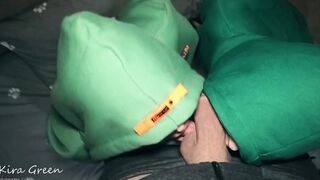 Girls into hoodies blowing penis - oral sex, 3 way