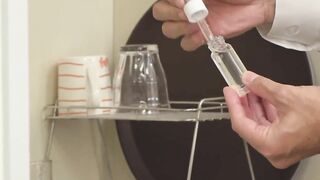 https://bit.ly/3mvVbPU　"Don't look ... pissing drips ..." A bimbos inside uniform who can't stand the satisfaction of incontinence inside a Japanese style WC and is filled with diuretics and aphrodisiacs by a metamorphosis instructor.[Part 4]