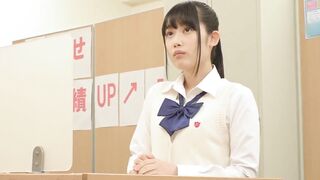 https://bit.ly/3mvVbPU　"Don't look ... pissing drips ..." A bimbos inside uniform who can't stand the satisfaction of incontinence inside a Japanese style WC and is filled with diuretics and aphrodisiacs by a metamorphosis instructor.[Part 4]