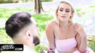 Family Rubs - Perfect Blonde Vixen With Long Jiggly Ass Riding Her Athletic Stepbrother