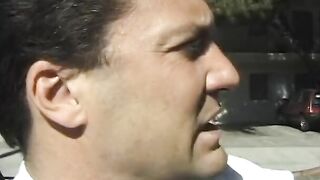 Black hooker with tatto serves white dick and gets facial