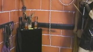 Cutie black women with nice perky boobies got tied to wall