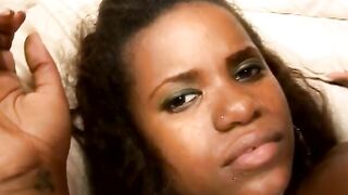 Long ass african bitch opens her legs wide for a african penis