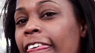African skank is giving oral sex and getting dogystyle banging