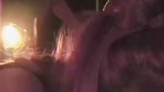 Leather domina licks and clamps guy's tightly-roped