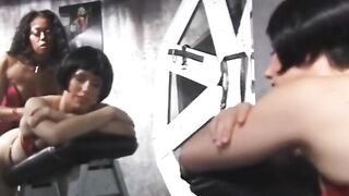 Pretty woman is taser teased by ebony Women