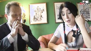 Dark haired college Women inside striped socks got a pussycumshot