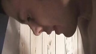 Redheaded fetish chicks into rubber whack and paddle dude's butt