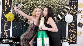 2 Beauty Girls Invite Their Stepdad For New Years Party