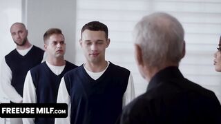 Big Boobed Stepmom Ride Her 3 New Stepsons
