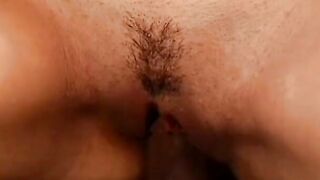 She strokes her slutty college girl vagina while she blows penis