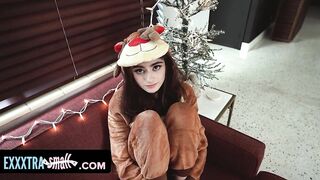 Exxxtra Tiny - Cutie Slim bimbos Into Costume Surprises Santa