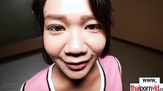 Adorable faced amateur Thai teens bargirl Fon plowed rough by an euro cock