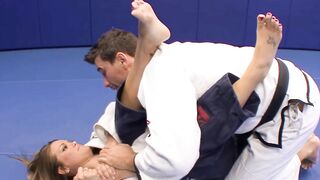 Megan Fenox has a very unique karate lesson