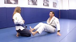 Megan Fenox has a very unique karate lesson