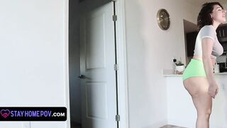 Huge Butt Latin Stepsister Licks Whipped Cream Out Of My Dick