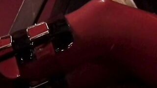 Red Haired sub gets her cunt ruined by 2 tough doms