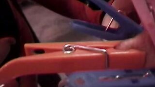 Tied reprobate chick is taught a kinky lesson