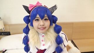 【Hentai Cosplay】Sex with a adorable blue haired cosplayer. Soaking soak with a lot of squirting. - Intro