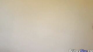 Slutty dark hair 18 yo Britney Blue blows penis and fucks