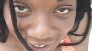 Beauty black hooker with tiny breasts spreads legs for cock