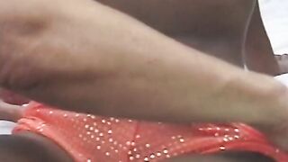 Beauty black hooker with tiny breasts spreads legs for cock