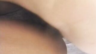 Beauty black hooker with tiny breasts spreads legs for cock