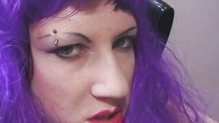 Older domina pours Cutie wax on guy's nuts and dick