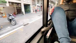 She tried her first Devils Pedicure very risky inside a bus !
