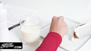 Family Grind - Freaky Eighteen Strokes Her Juicy Twat While Her Stepdad Inside Santa Suit Pounds Her Stepmom