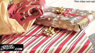 Family Grind - Freaky Eighteen Strokes Her Juicy Twat While Her Stepdad Inside Santa Suit Pounds Her Stepmom