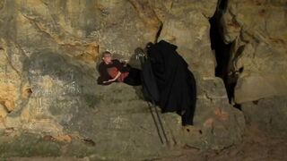 Blonde Natali Dirossa 19 year old anal sex inside the cave