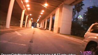 Dark Hair Bae Streaks Nude & Masturbates Into Ybor City