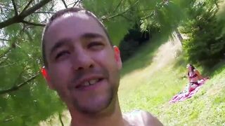 Outdoors Mia Moore with natural hooters fucks and offer Titof a