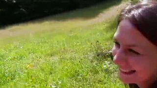 Outdoors Mia Moore with natural hooters fucks and offer Titof a