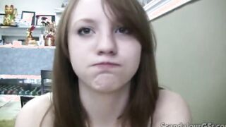 18 Year Old thot blows penis inside outdoor toilet