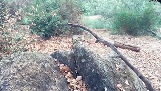Young unknown sportsman fucks me like a bitch inside the forest