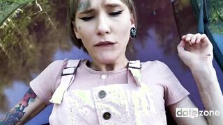 Petite GF pounded into the bosom of nature
