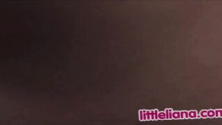 Little Liana with natural titties and Twat filmed herself
