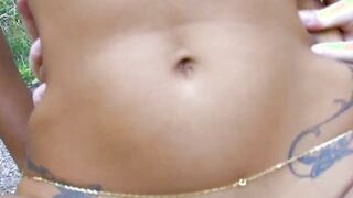 Dark Haired African teenagers interracial anal sex with long dick