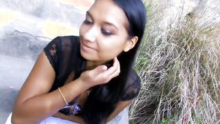 Dark Haired African teenagers interracial anal sex with long dick