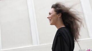 GERMAN SCOUT - PETITE BUSHY COLLEGE WOMEN ISABELLA PICKUP AND BONED AT STREET CASTING